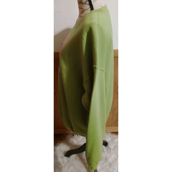 Women's Green LS Sweatshirt Sz L "Never Let Anyone Dull Your Sparkle" Graphics - Picture 6 of 8